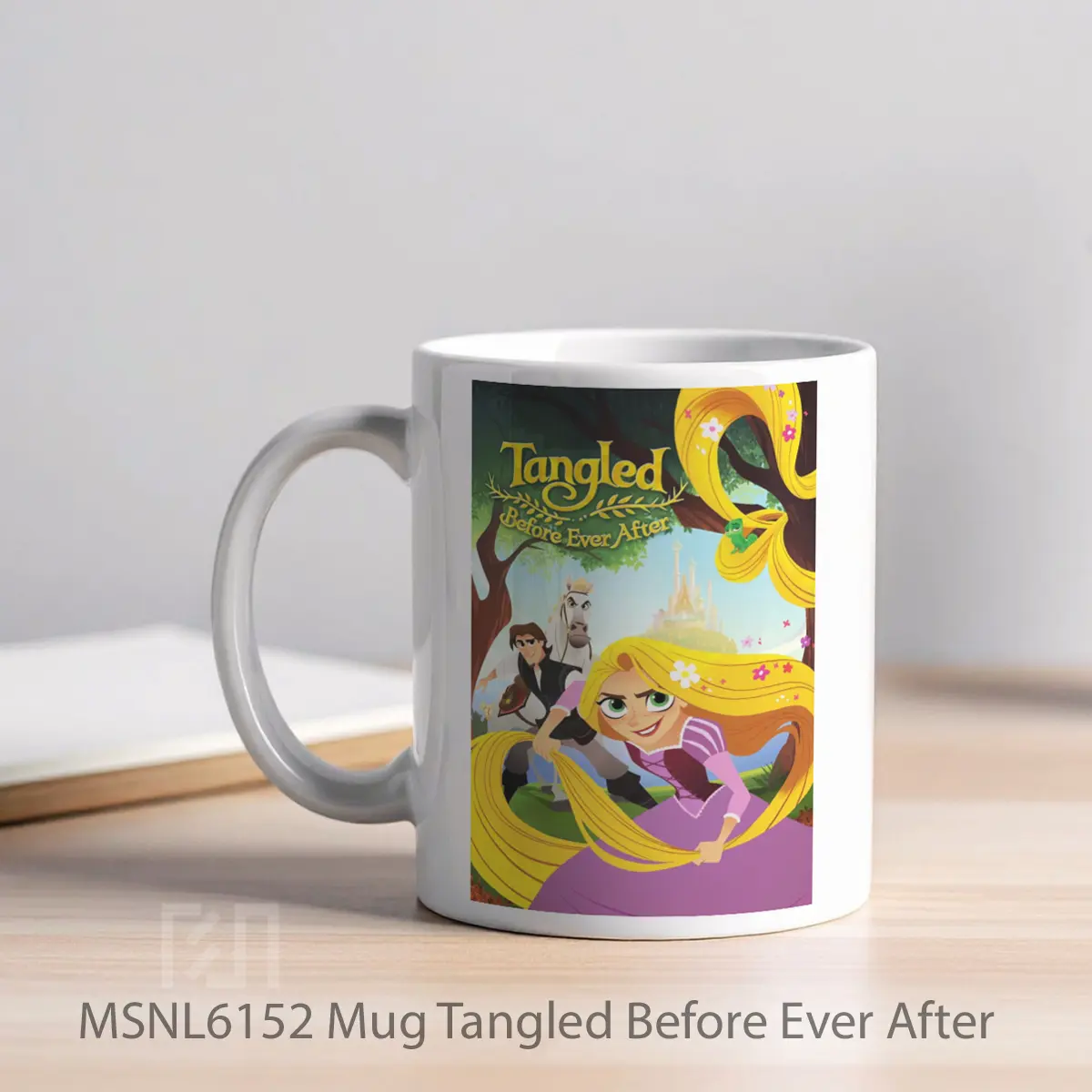 Mug Tangled Before Ever After Gelas Keramik Tema Film MSNL6152 - Tampak Kiri