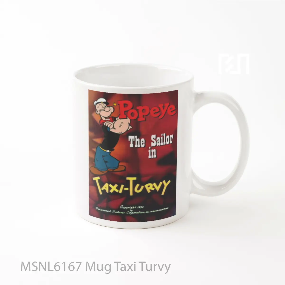 Mug Taxi Turvy Gelas Keramik Tema Film MSNL6167