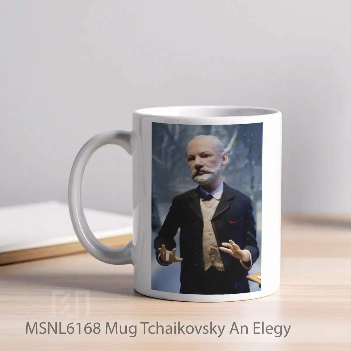 Mug Tchaikovsky An Elegy Gelas Keramik Tema Film MSNL6168 - Tampak Kiri