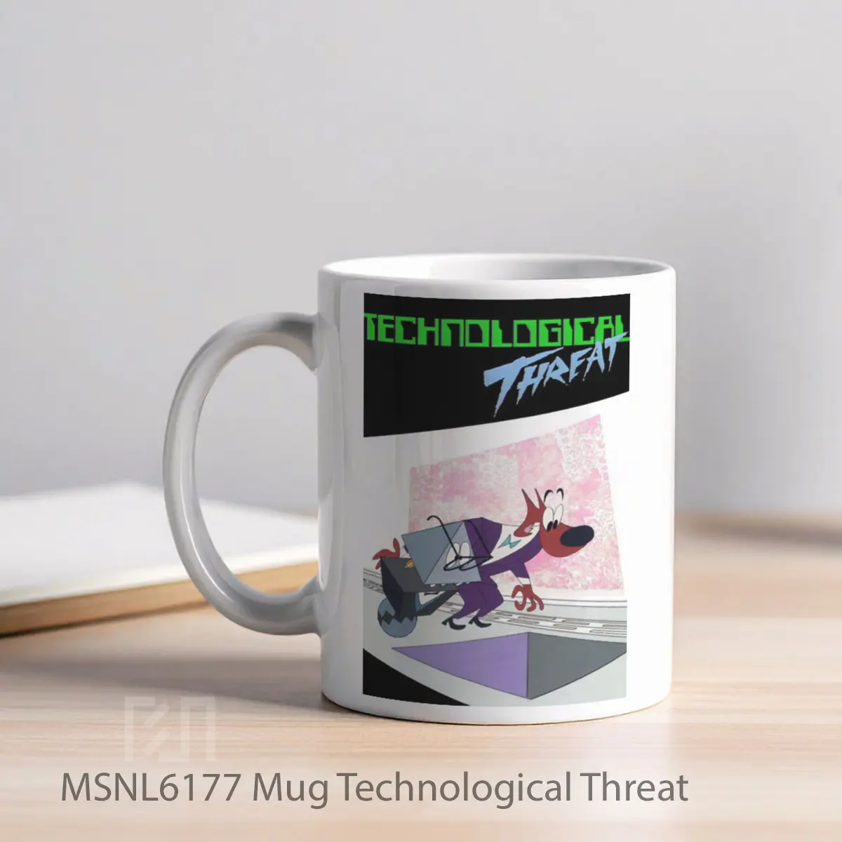 Mug Technological Threat Gelas Keramik Tema Film MSNL6177 - Tampak Kiri