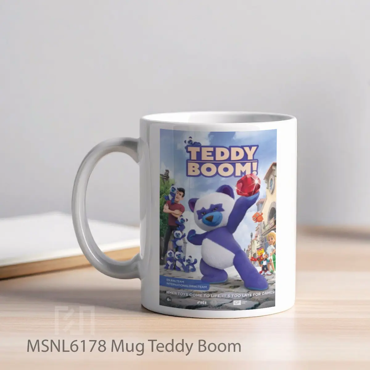 Mug Teddy Boom Gelas Keramik Tema Film MSNL6178 - Tampak Kiri