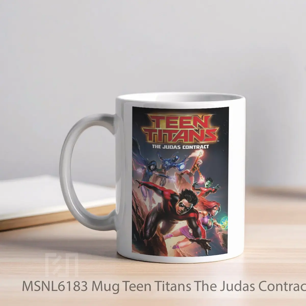 Mug Teen Titans The Judas Contract Gelas Keramik Tema Film MSNL6183 - Tampak Kiri