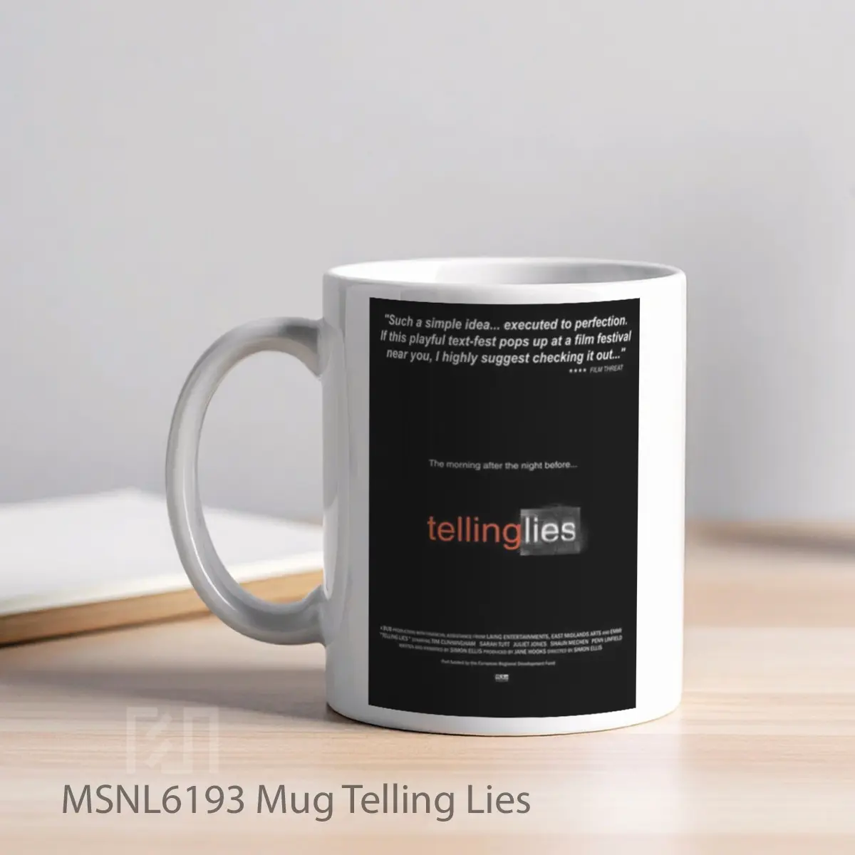 Mug Telling Lies Gelas Keramik Tema Film MSNL6193 - Tampak Kiri
