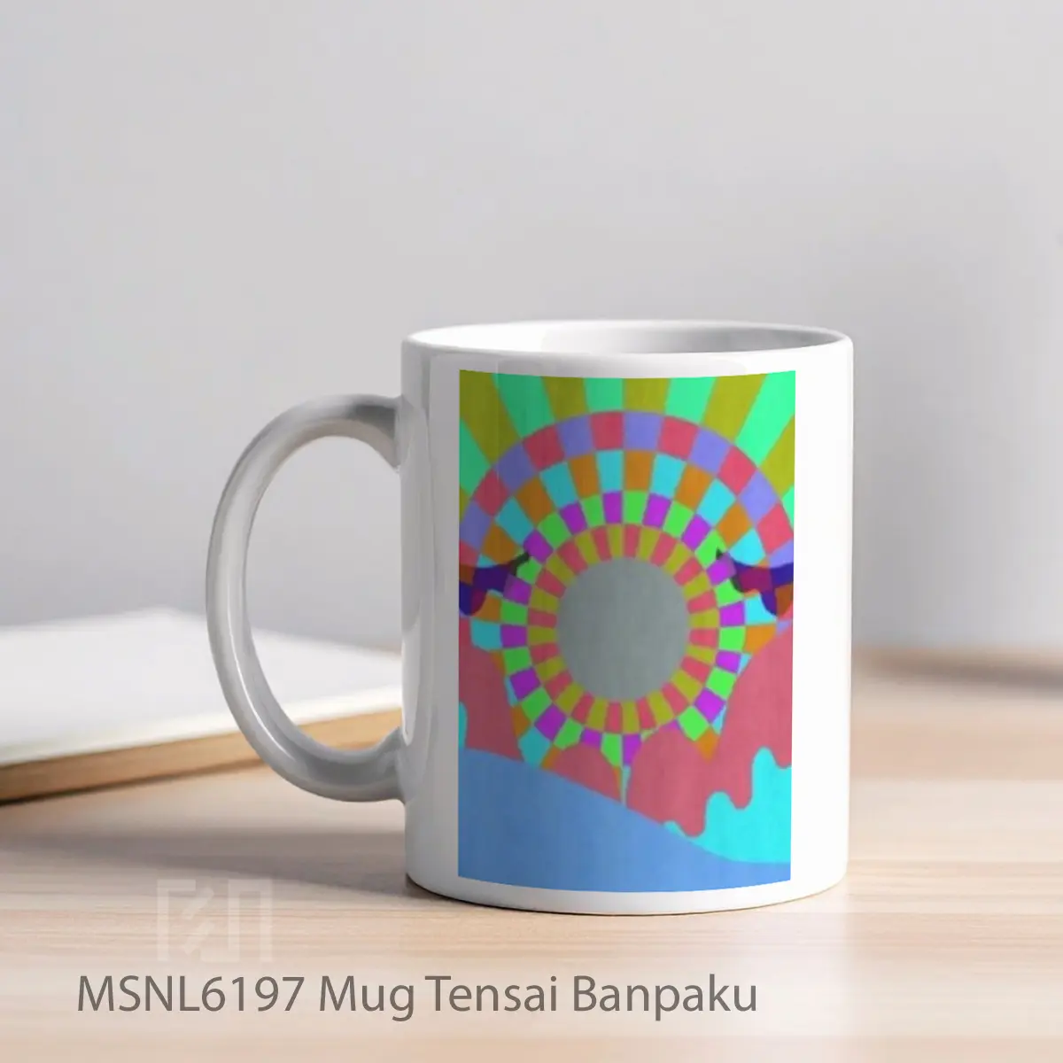 Mug Tensai Banpaku Gelas Keramik Tema Film MSNL6197 - Tampak Kiri