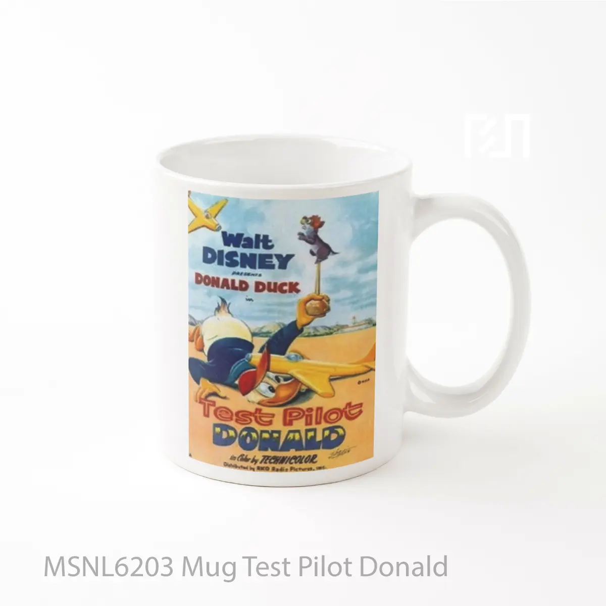 Mug Test Pilot Donald Gelas Keramik Tema Film MSNL6203