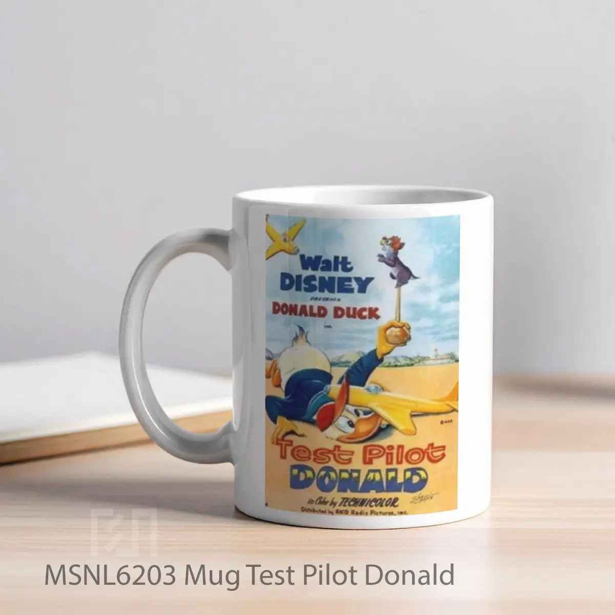 Mug Test Pilot Donald Gelas Keramik Tema Film MSNL6203 - Tampak Kiri