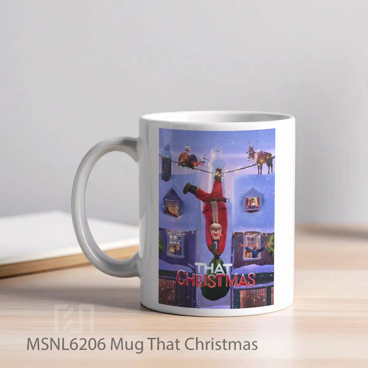 Mug That Christmas Gelas Keramik Tema Film MSNL6206 - Tampak Kiri