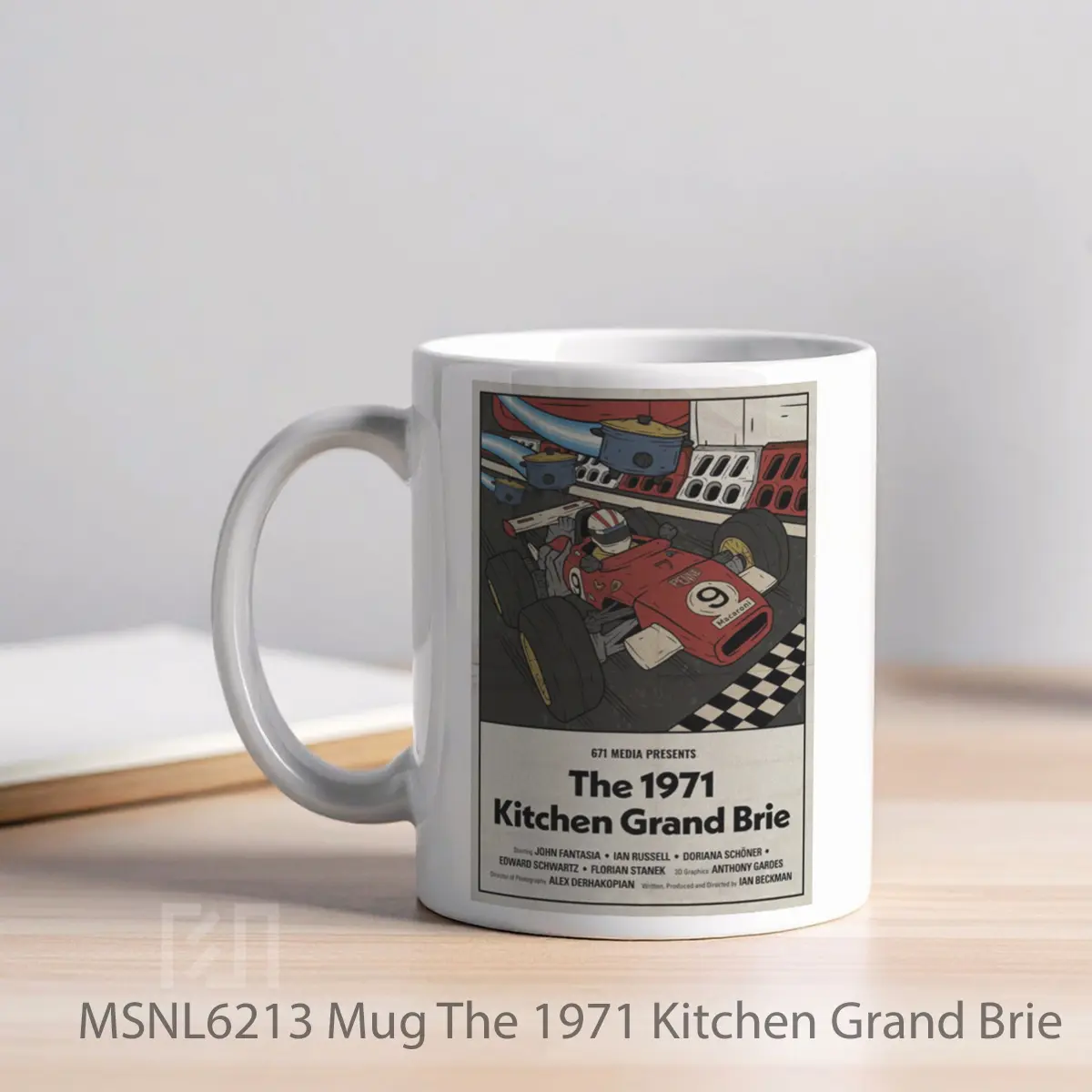 Mug The 1971 Kitchen Grand Brie Gelas Keramik Tema Film MSNL6213 - Tampak Kiri