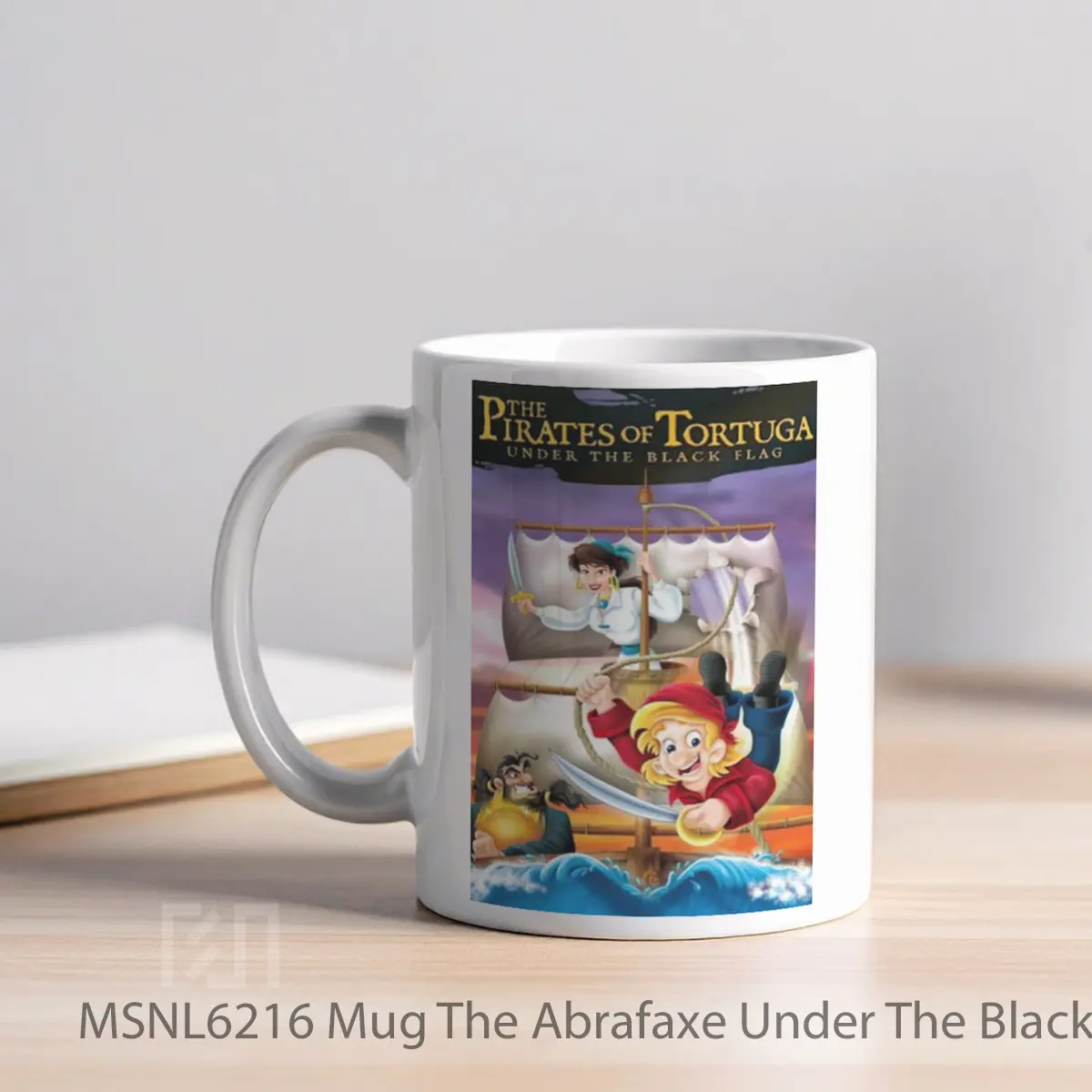 Mug The Abrafaxe Under The Black Flag Gelas Keramik Tema Film MSNL6216 - Tampak Kiri
