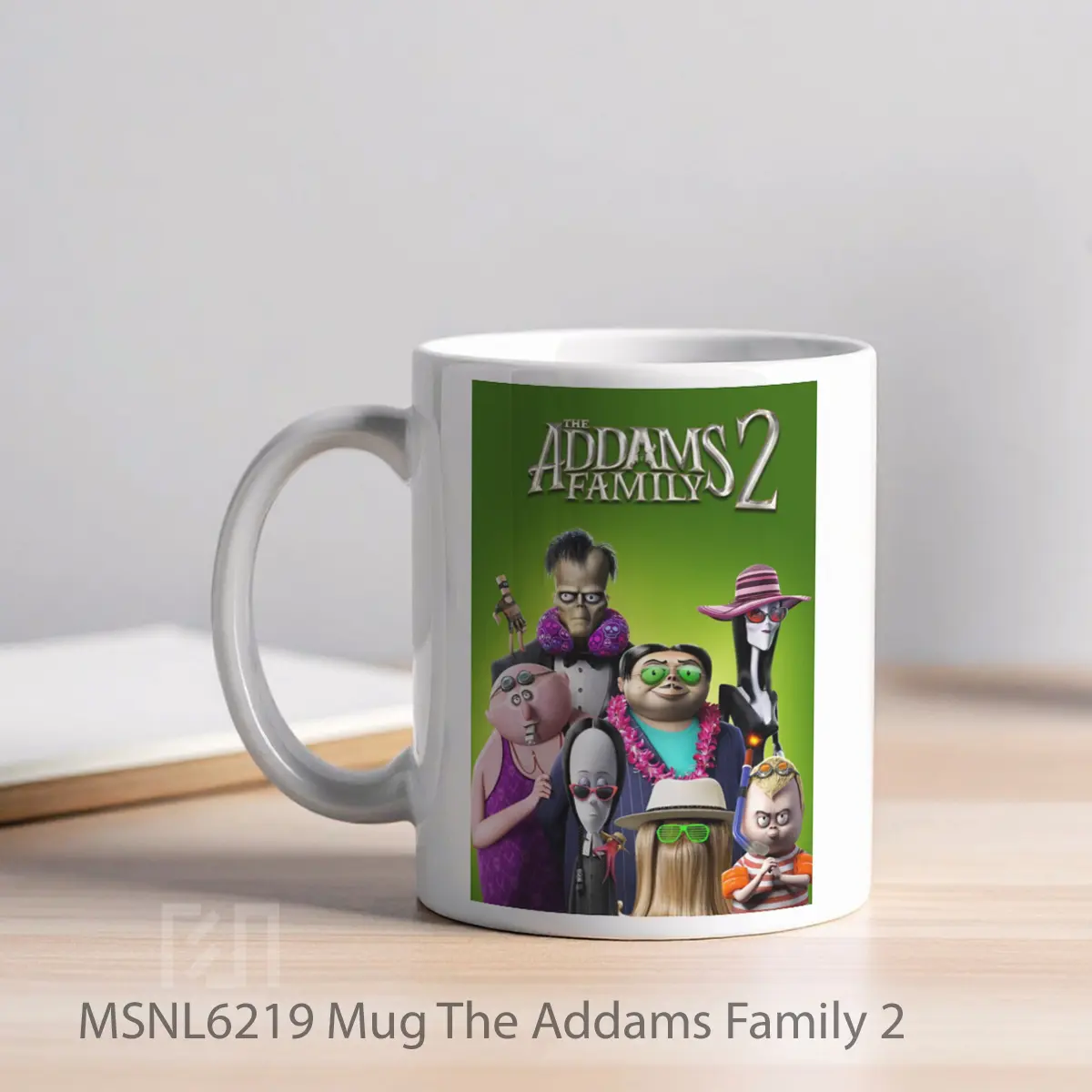Mug The Addams Family 2 Gelas Keramik Tema Film MSNL6219 - Tampak Kiri