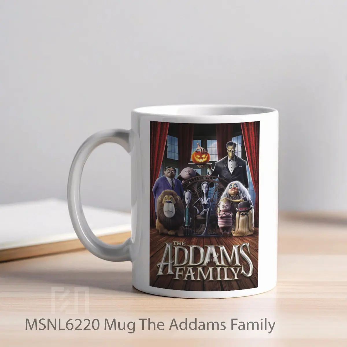 Mug The Addams Family Gelas Keramik Tema Film MSNL6220 - Tampak Kiri