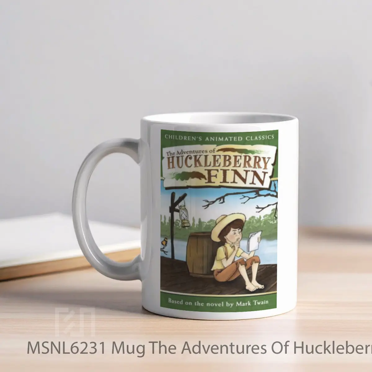 Mug The Adventures Of Huckleberry Finn Gelas Keramik Tema Film MSNL6231 - Tampak Kiri