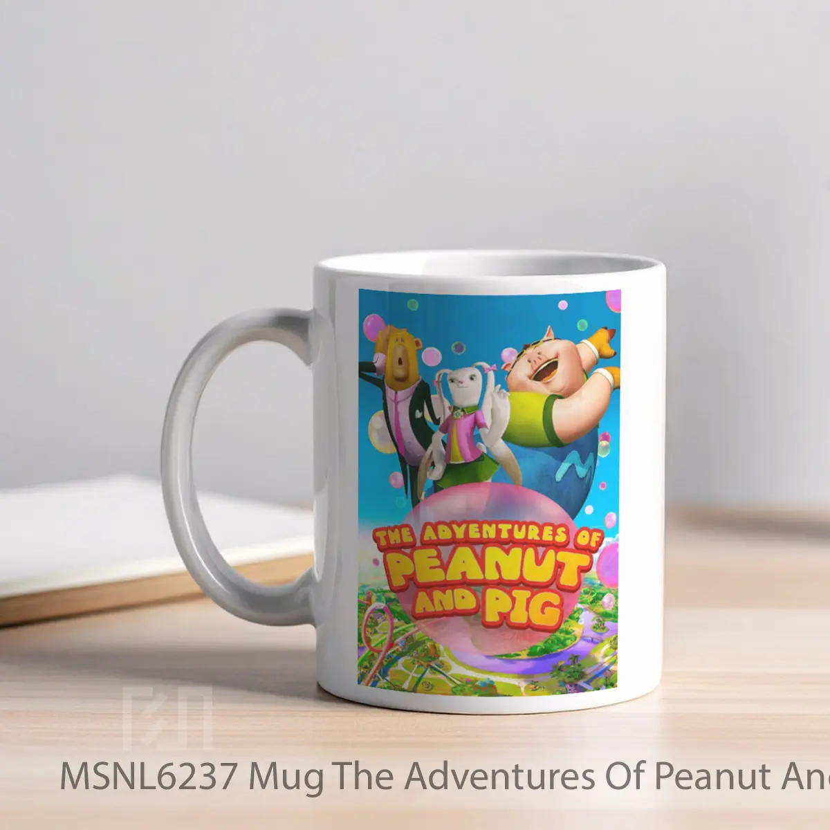 Mug The Adventures Of Peanut And Pig Gelas Keramik Tema Film MSNL6237 - Tampak Kiri