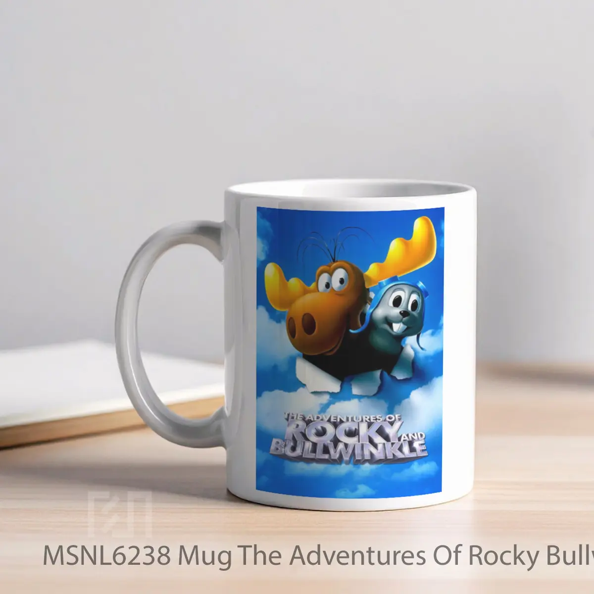 Mug The Adventures Of Rocky Bullwinkle Gelas Keramik Tema Film MSNL6238 - Tampak Kiri