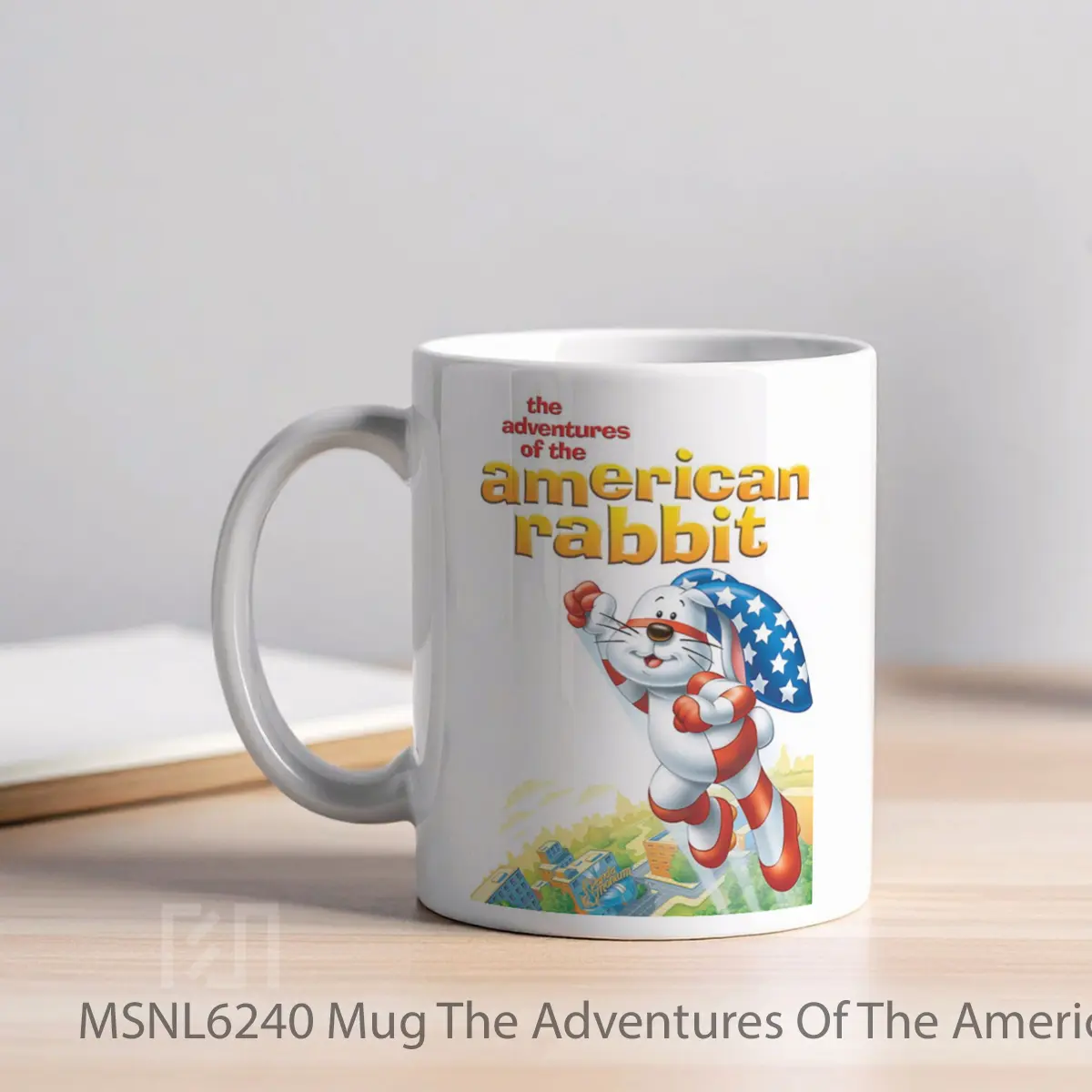 Mug The Adventures Of The American Rabbit Gelas Keramik Tema Film MSNL6240 - Tampak Kiri