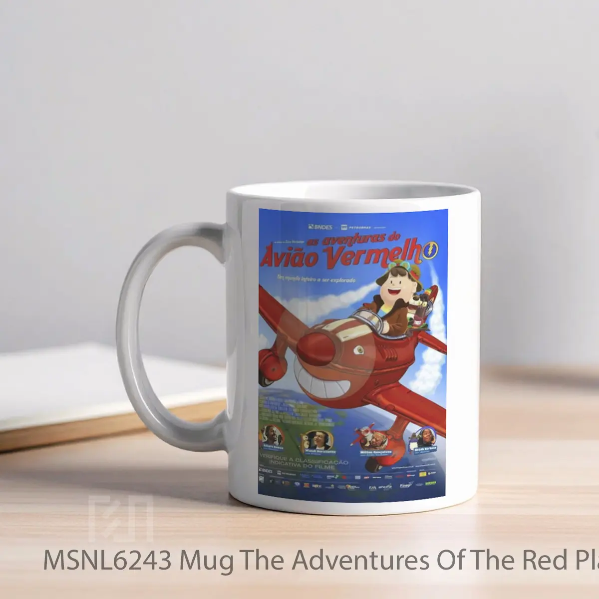 Mug The Adventures Of The Red Plane Gelas Keramik Tema Film MSNL6243 - Tampak Kiri