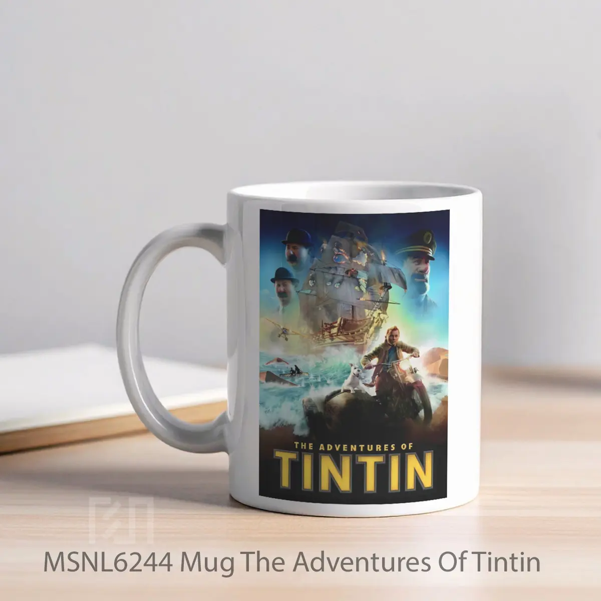 Mug The Adventures Of Tintin Gelas Keramik Tema Film MSNL6244 - Tampak Kiri