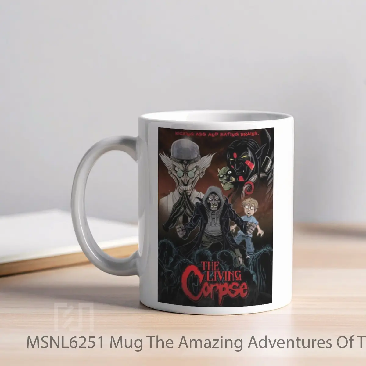 Mug The Amazing Adventures Of The Living Corpse Gelas Keramik Tema Film MSNL6251 - Tampak Kiri