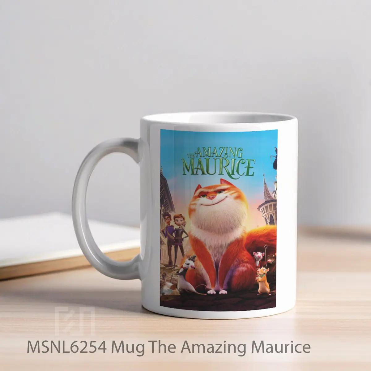 Mug The Amazing Maurice Gelas Keramik Tema Film MSNL6254 - Tampak Kiri