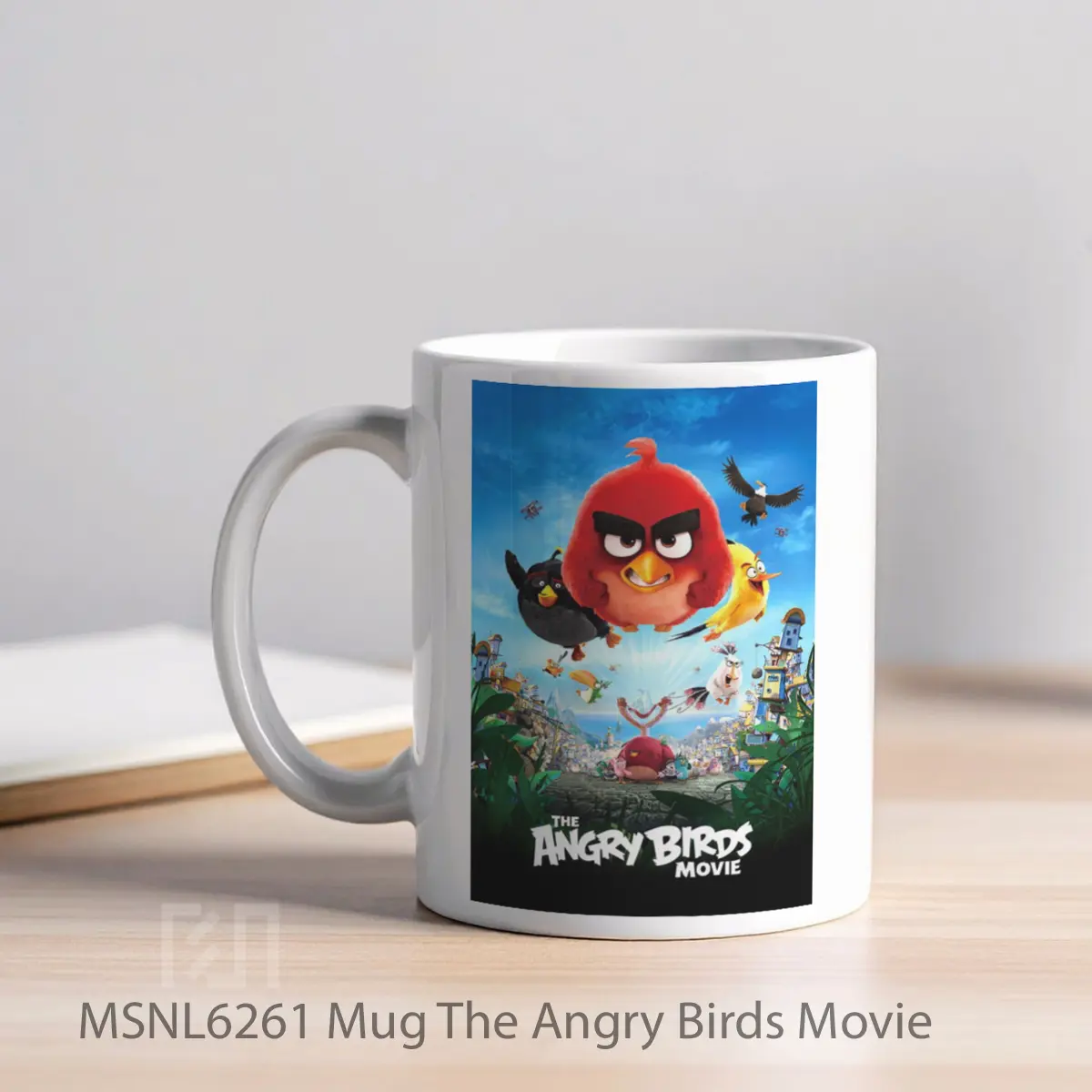Mug The Angry Birds Movie Gelas Keramik Tema Film MSNL6261 - Tampak Kiri