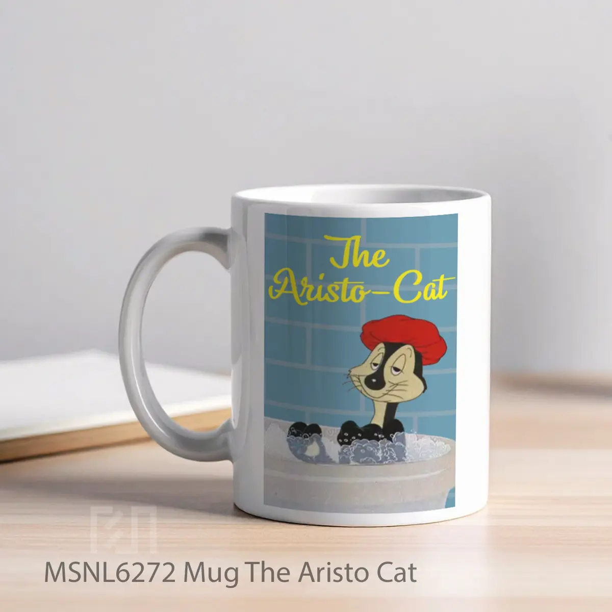 Mug The Aristo Cat Gelas Keramik Tema Film MSNL6272 - Tampak Kiri