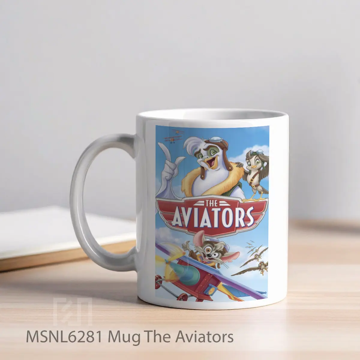 Mug The Aviators Gelas Keramik Tema Film MSNL6281 - Tampak Kiri