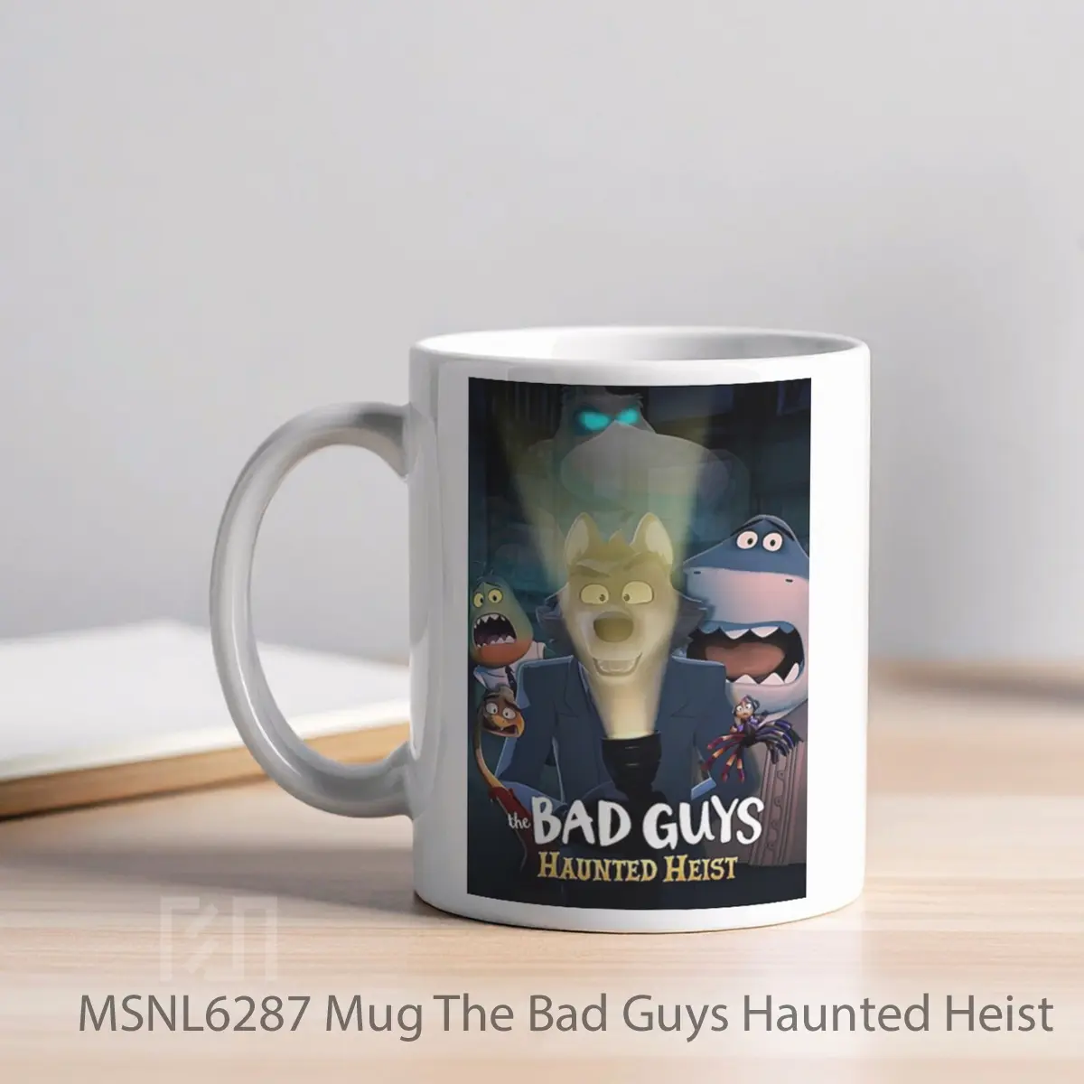 Mug The Bad Guys Haunted Heist Gelas Keramik Tema Film MSNL6287 - Tampak Kiri