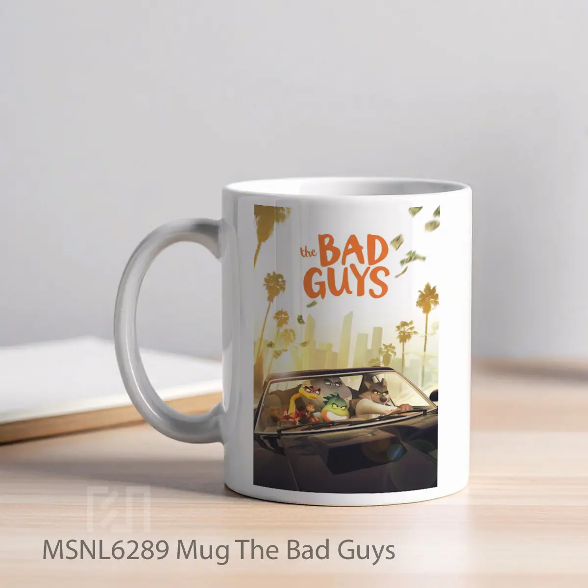Mug The Bad Guys Gelas Keramik Tema Film MSNL6289 - Tampak Kiri