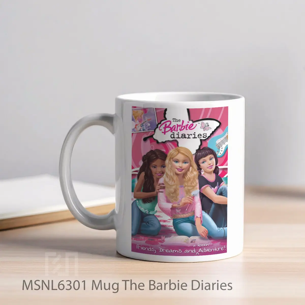 Mug The Barbie Diaries Gelas Keramik Tema Film MSNL6301 - Tampak Kiri
