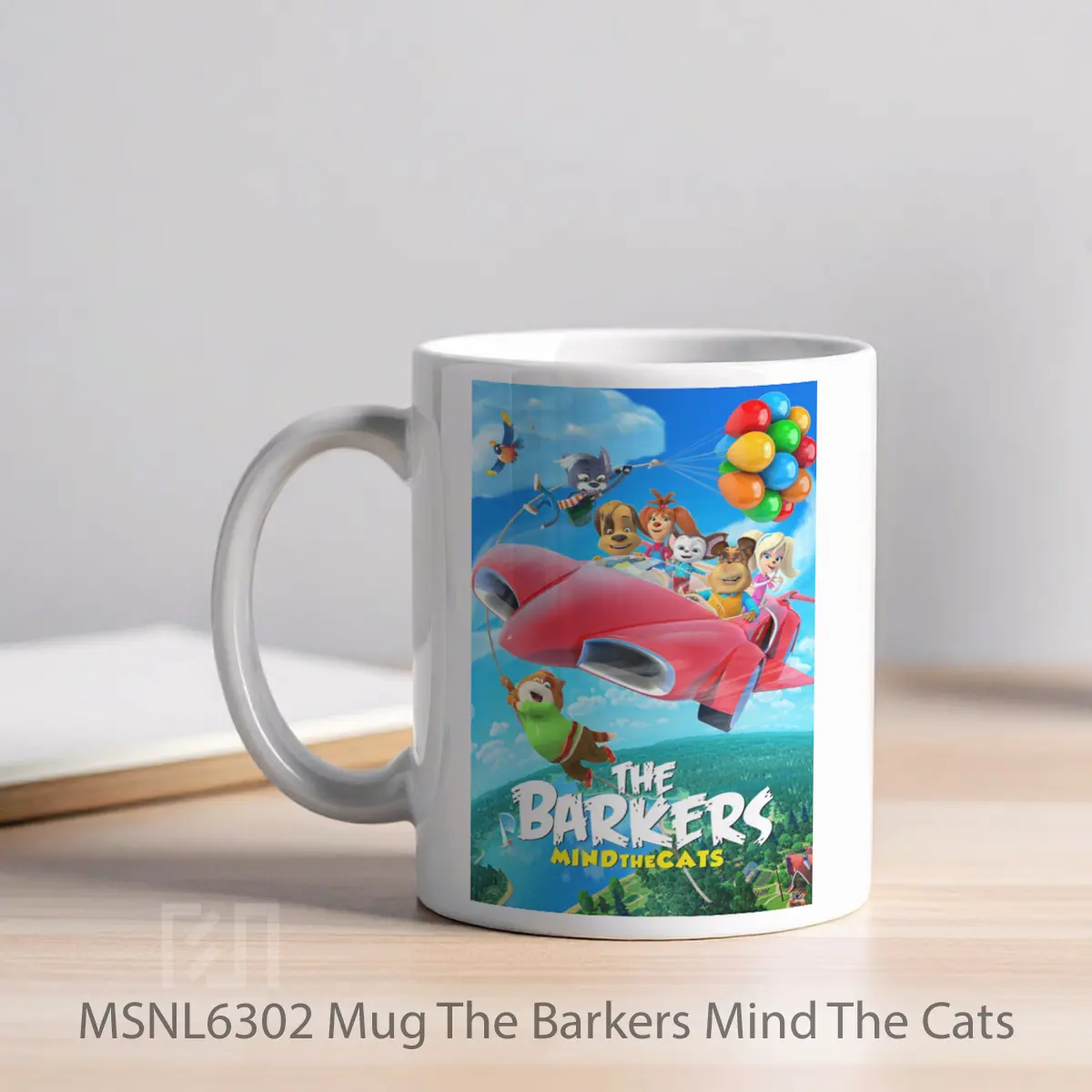 Mug The Barkers Mind The Cats Gelas Keramik Tema Film MSNL6302 - Tampak Kiri