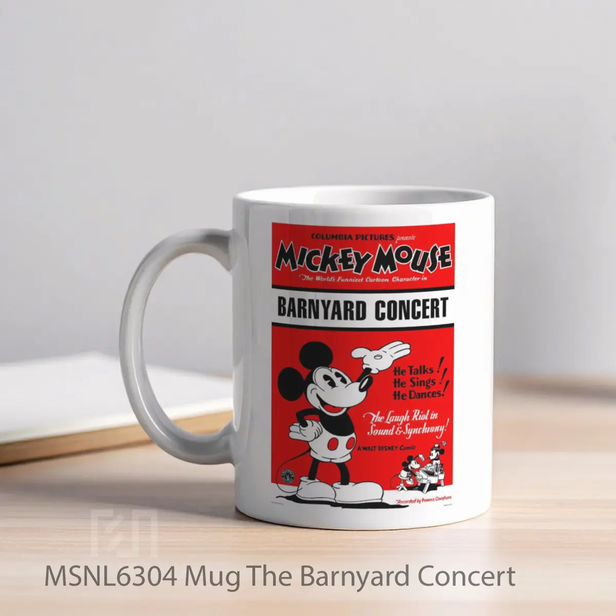 Mug The Barnyard Concert Gelas Keramik Tema Film MSNL6304 - Tampak Kiri