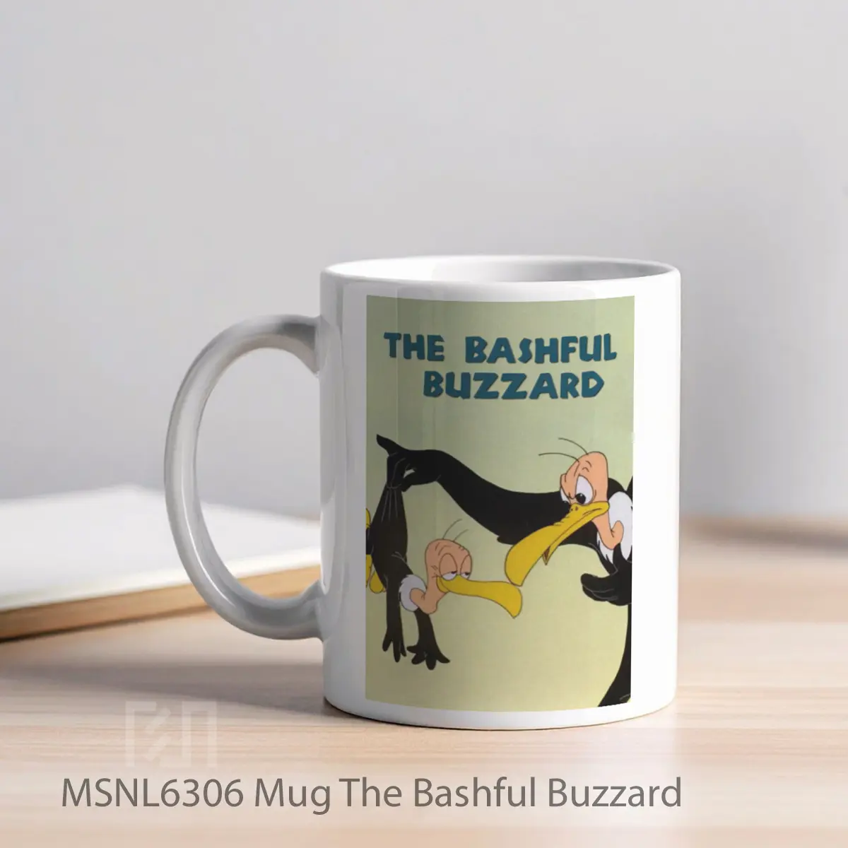 Mug The Bashful Buzzard Gelas Keramik Tema Film MSNL6306 - Tampak Kiri