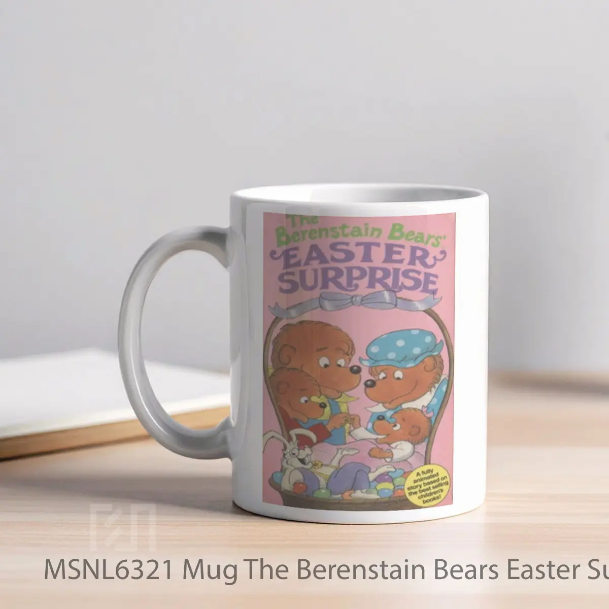 Mug The Berenstain Bears Easter Surprise Gelas Keramik Tema Film MSNL6321 - Tampak Kiri