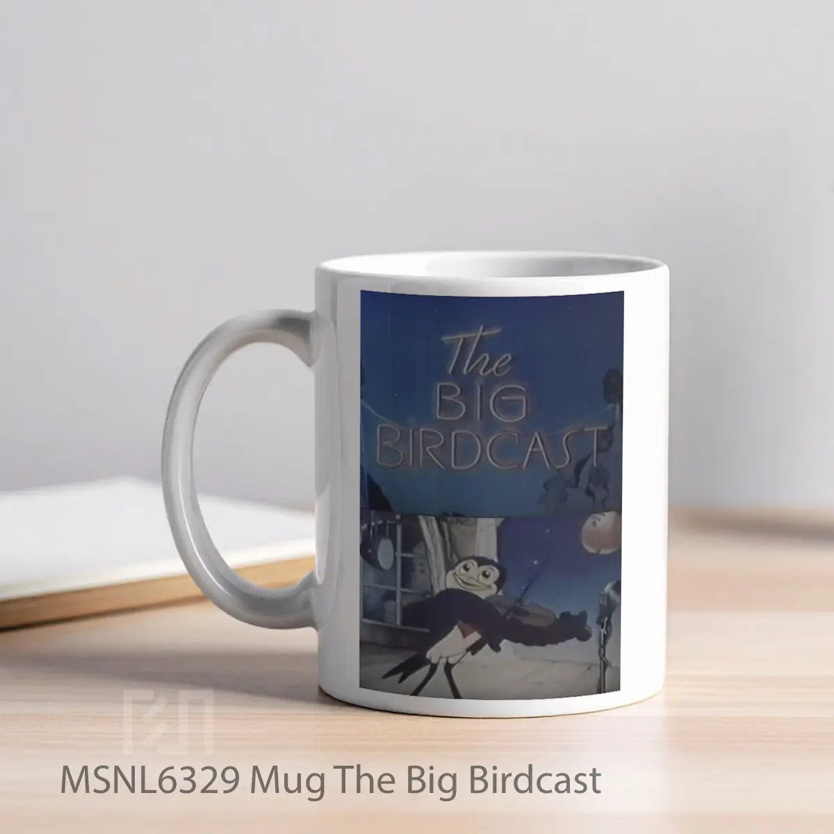 Mug The Big Birdcast Gelas Keramik Tema Film MSNL6329 - Tampak Kiri
