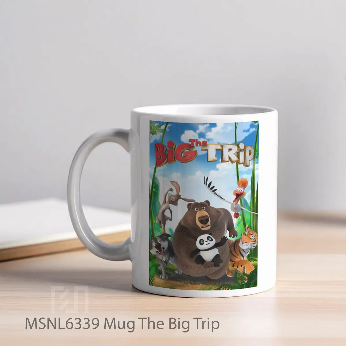 Mug The Big Trip Gelas Keramik Tema Film MSNL6339 - Tampak Kiri