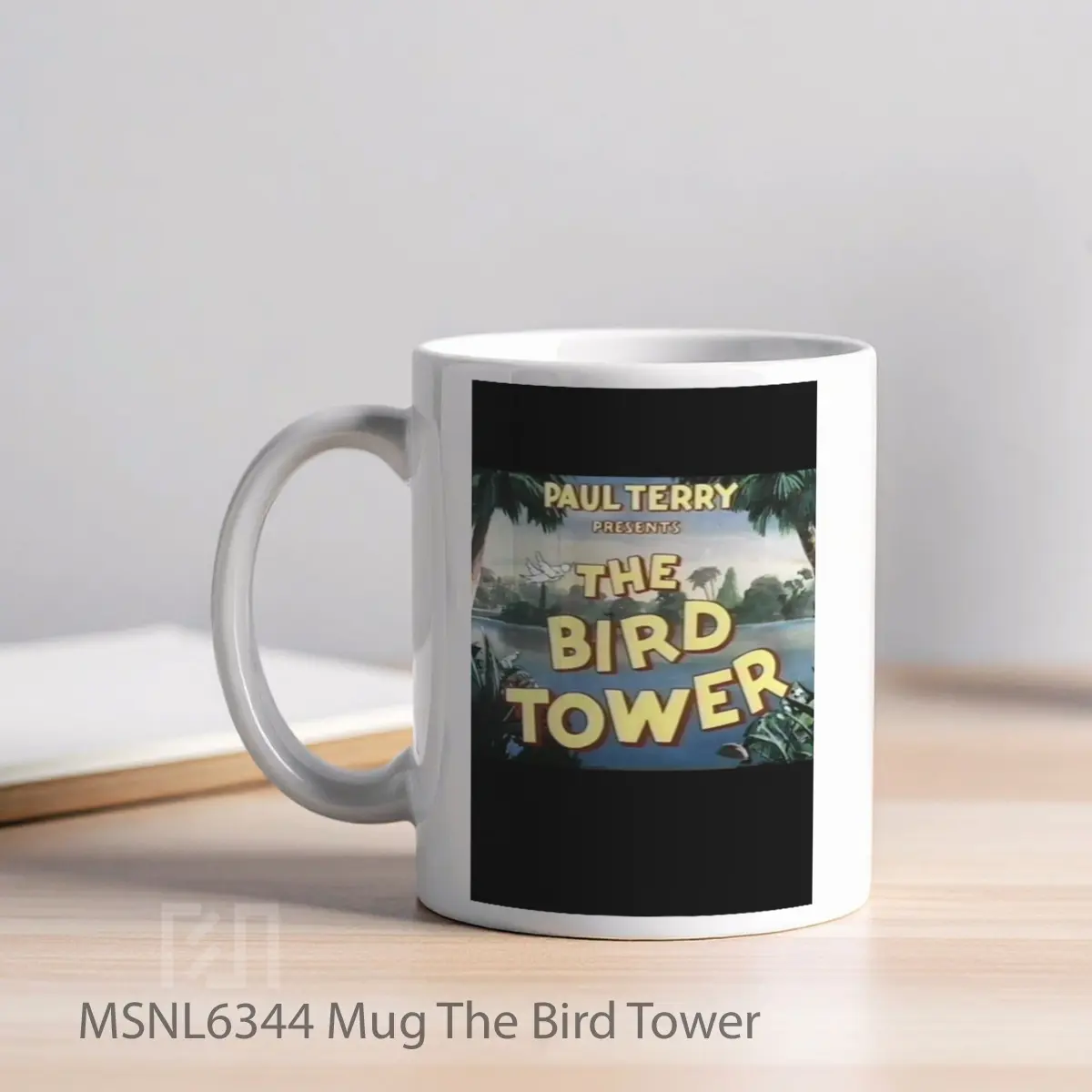 Mug The Bird Tower Gelas Keramik Tema Film MSNL6344 - Tampak Kiri