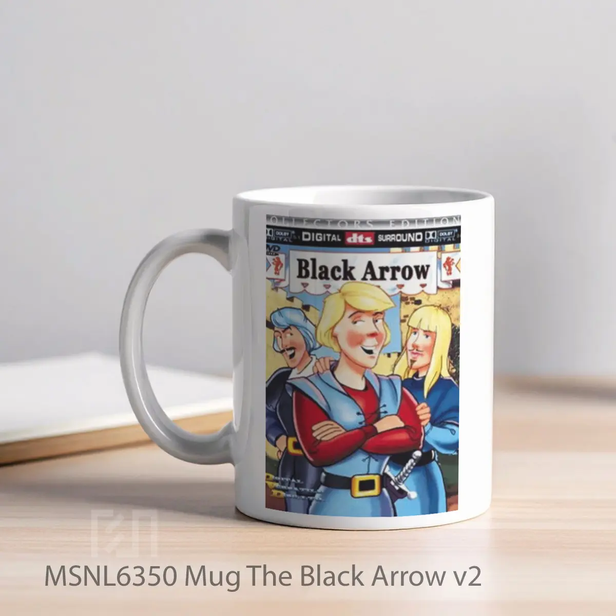 Mug The Black Arrow V2 Gelas Keramik Tema Film MSNL6350 - Tampak Kiri