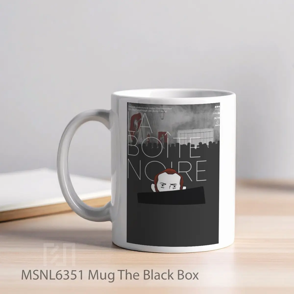 Mug The Black Box Gelas Keramik Tema Film MSNL6351 - Tampak Kiri
