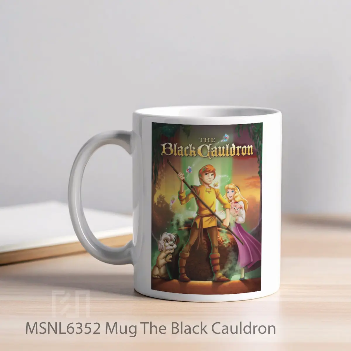 Mug The Black Cauldron Gelas Keramik Tema Film MSNL6352 - Tampak Kiri