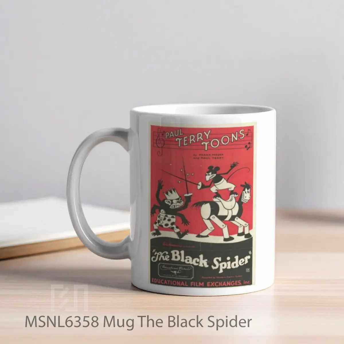 Mug The Black Spider Gelas Keramik Tema Film MSNL6358 - Tampak Kiri