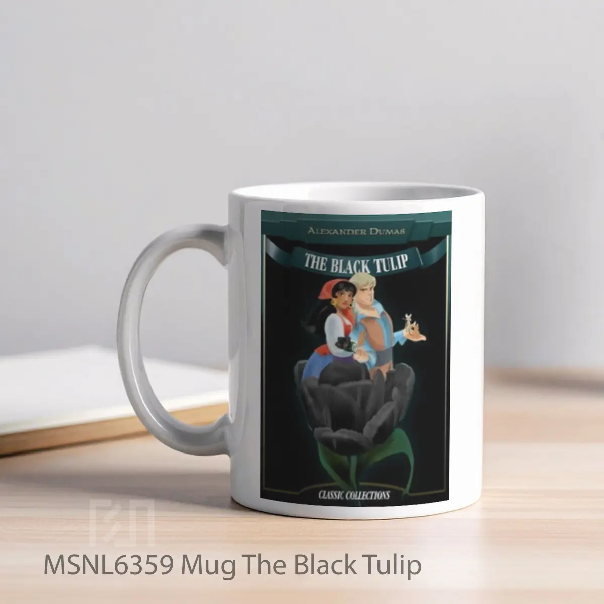 Mug The Black Tulip Gelas Keramik Tema Film MSNL6359 - Tampak Kiri