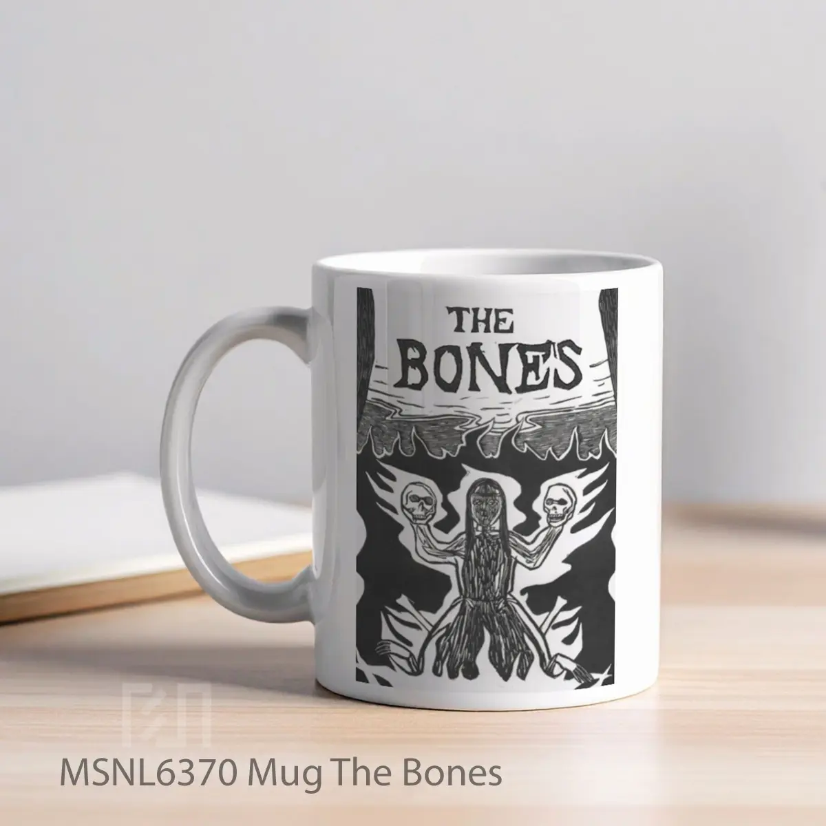 Mug The Bones Gelas Keramik Tema Film MSNL6370 - Tampak Kiri