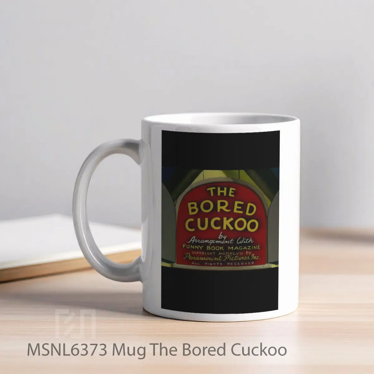 Mug The Bored Cuckoo Gelas Keramik Tema Film MSNL6373 - Tampak Kiri