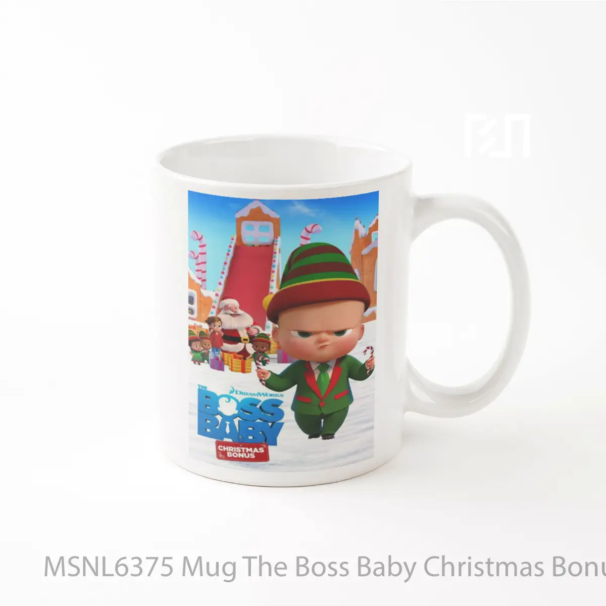 Mug The Boss Baby Christmas Bonus Gelas Keramik Tema Film MSNL6375