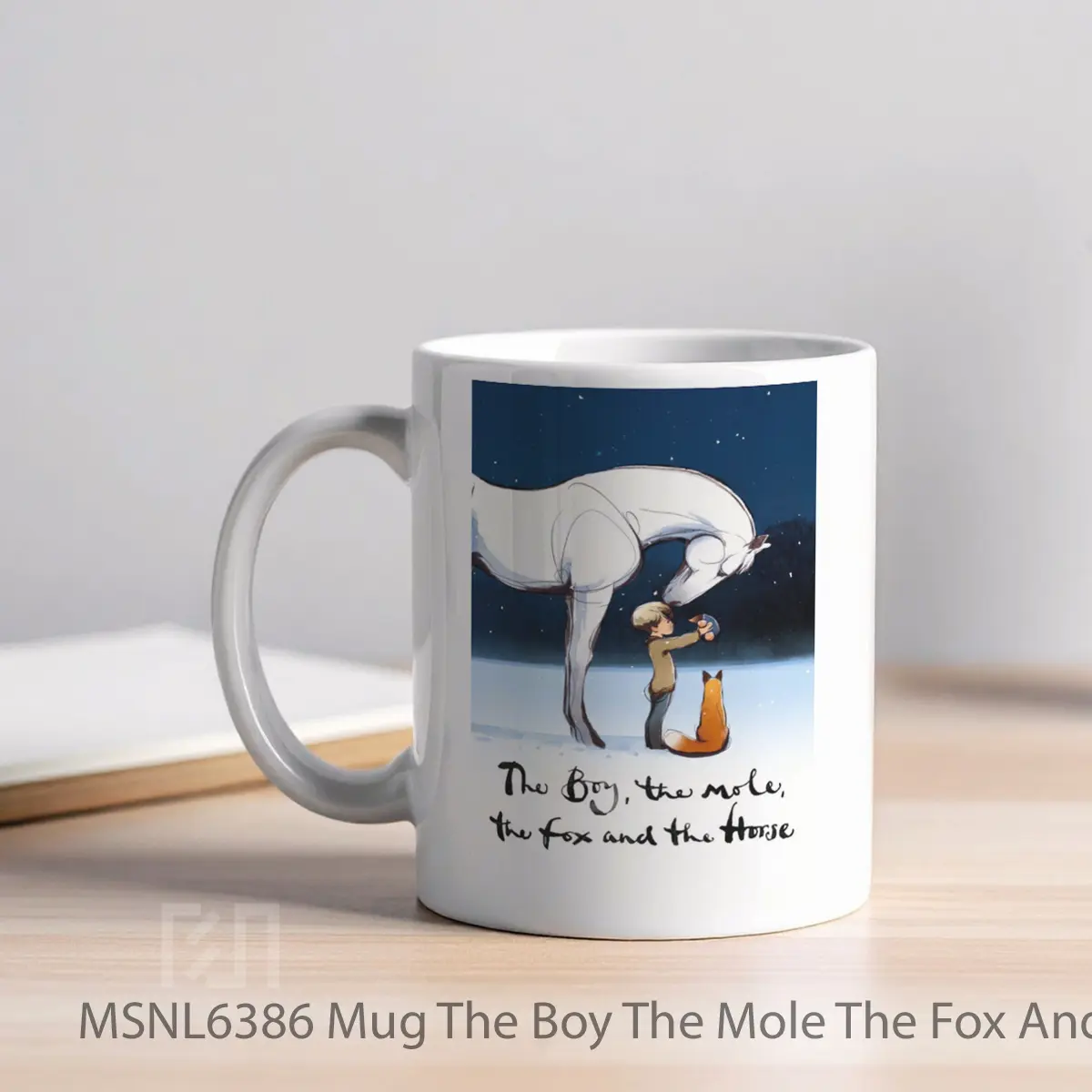 Mug The Boy The Mole The Fox And The Horse Gelas Keramik Tema Film MSNL6386 - Tampak Kiri