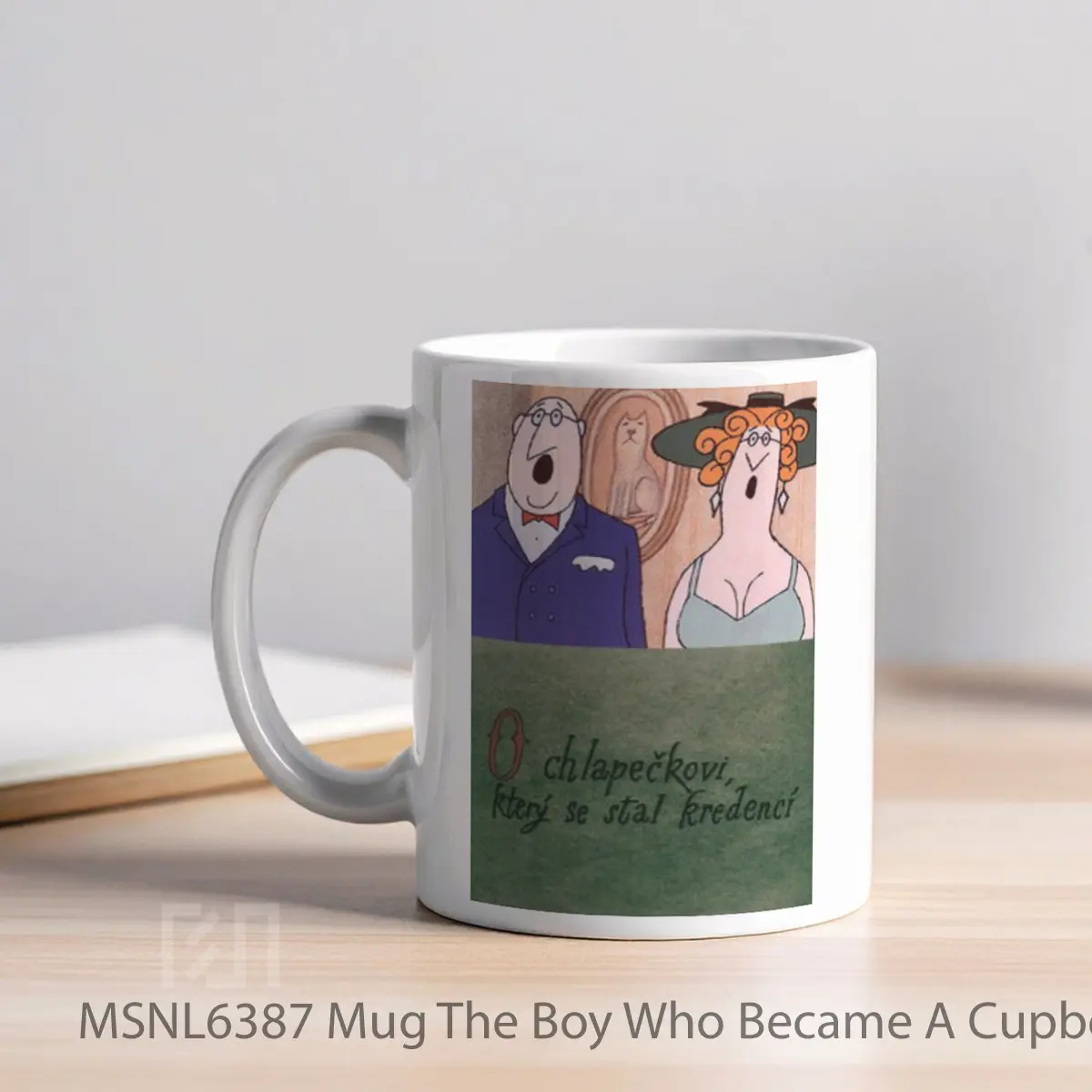 Mug The Boy Who Became A Cupboard Gelas Keramik Tema Film MSNL6387 - Tampak Kiri