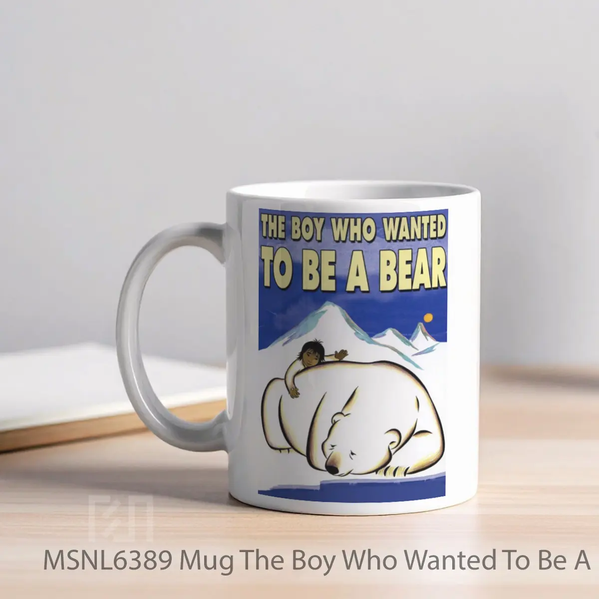 Mug The Boy Who Wanted To Be A Bear Gelas Keramik Tema Film MSNL6389 - Tampak Kiri