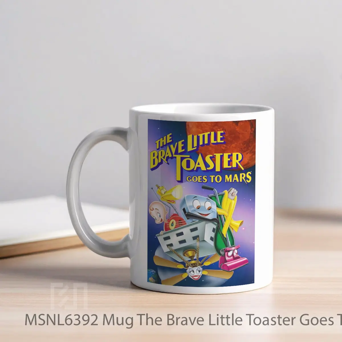 Mug The Brave Little Toaster Goes To Mars Gelas Keramik Tema Film MSNL6392 - Tampak Kiri