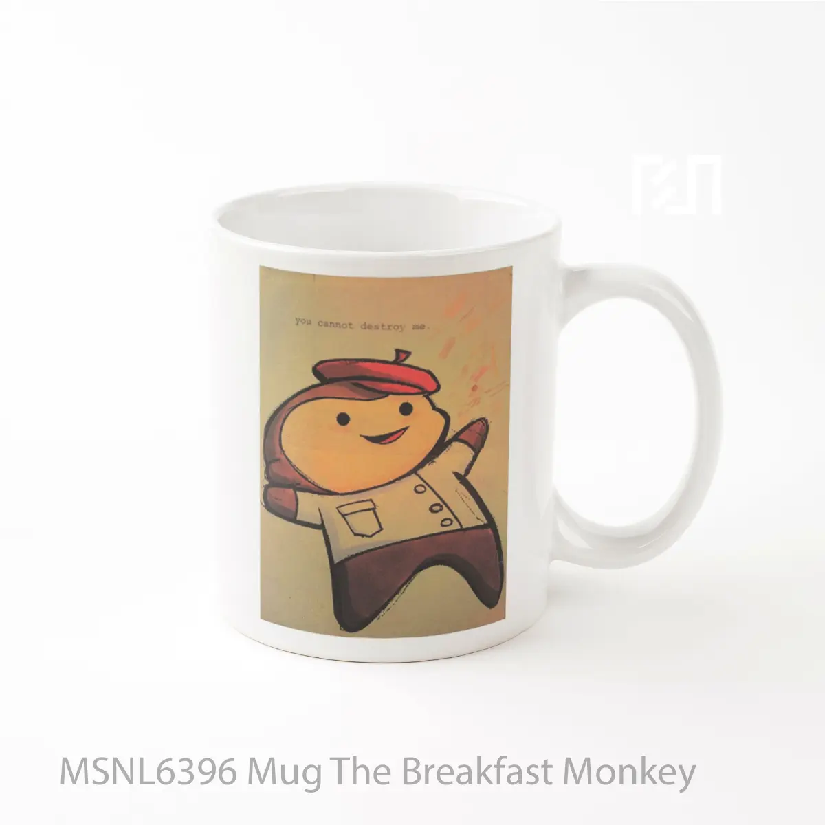 Mug The Breakfast Monkey Gelas Keramik Tema Film MSNL6396