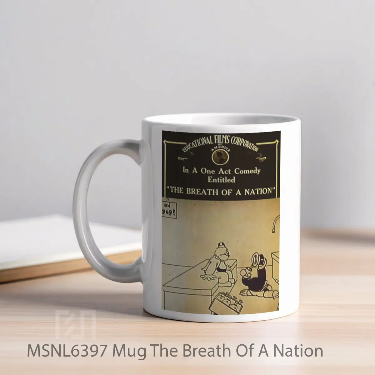 Mug The Breath Of A Nation Gelas Keramik Tema Film MSNL6397 - Tampak Kiri